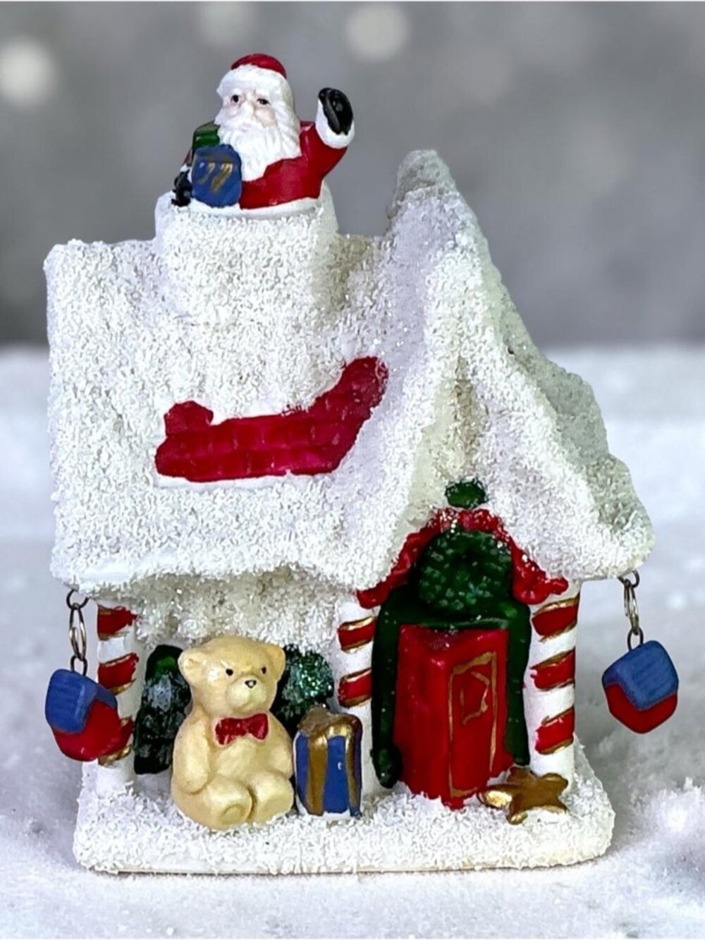 K’s Collection Christmas Village Santa Snow House Vintage Collectible 1990’s